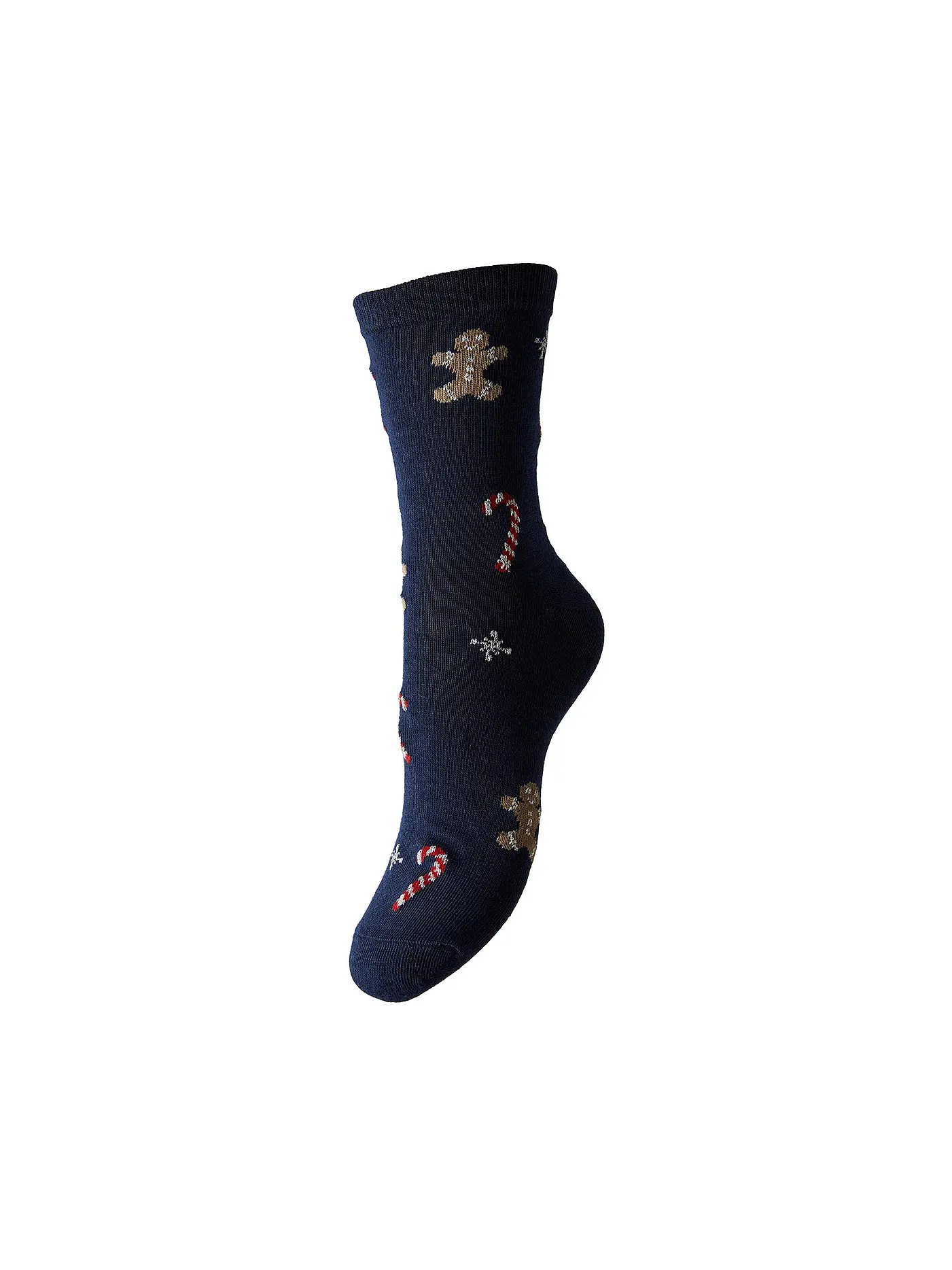 PIECES | Socken light grey melange | dunkelblau